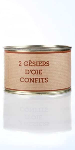 2 gésiers d'oie confits